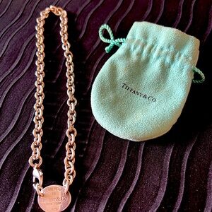 authentic Tiffany choker with tag, return to Tiffany